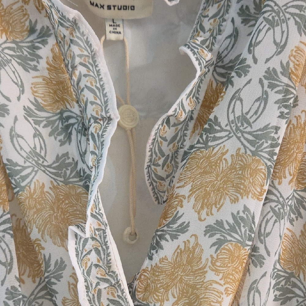 Max Studio Yellow and White Floral Dress - Picture 4 of 7